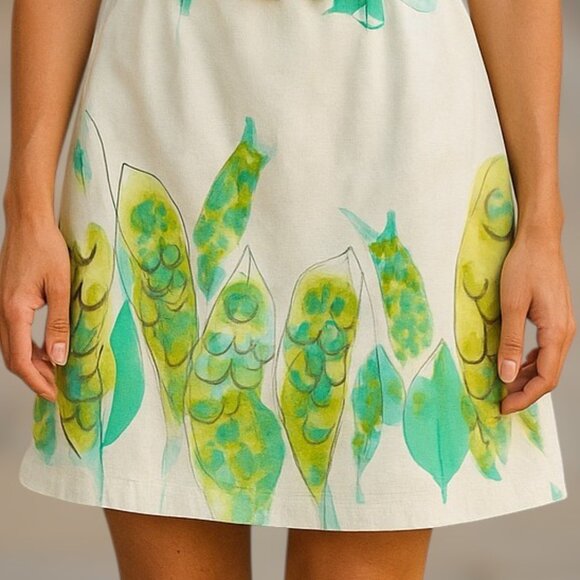 Anthropology Holiday Party "We Love Vera" Sheath A-Lined Skirt Geometric Size 2 - Picture 6 of 14